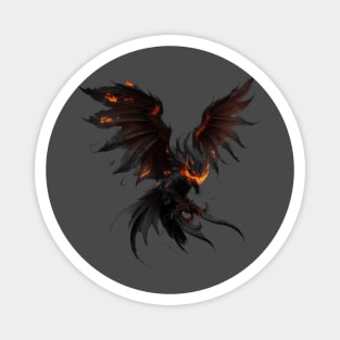 Phoenix Bird - Fire and Ashes Magnet